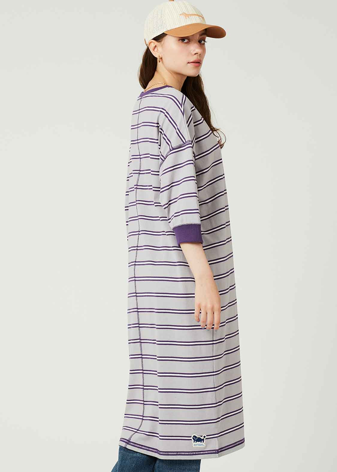 Border Short Sleeve One-Piece (Nagasugiru Trimming Poodle) - Image 8