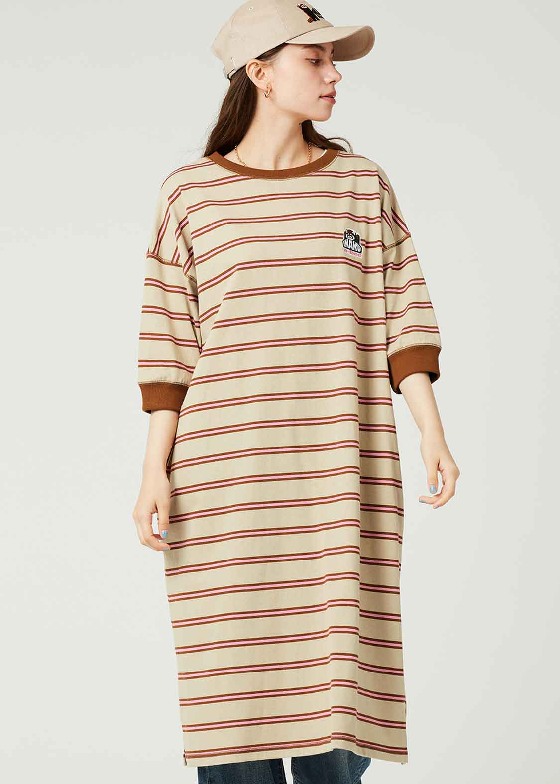 Border Short Sleeve One-Piece (Ikaku a-boo) - Image 10