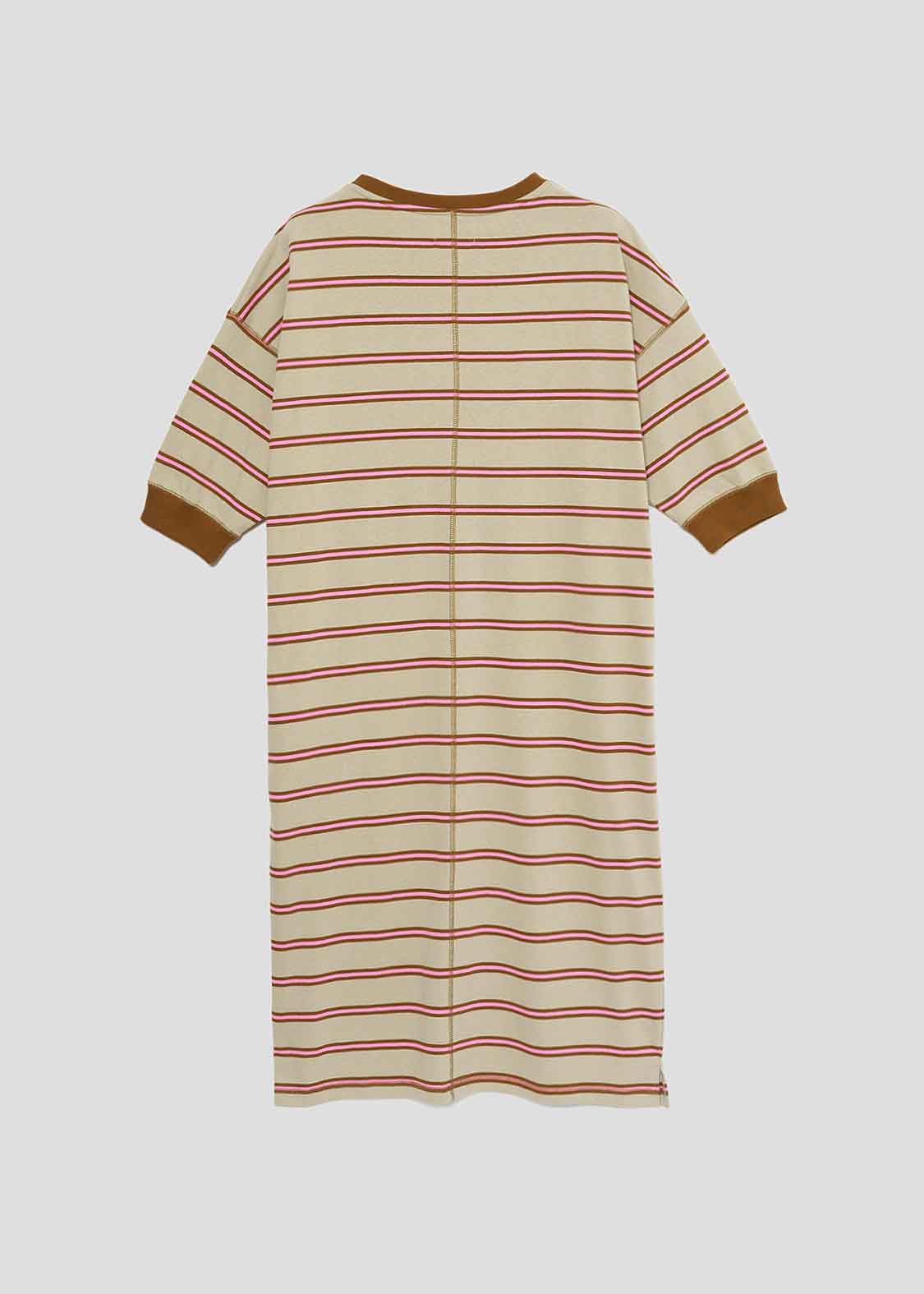 Border Short Sleeve One-Piece (Ikaku a-boo) - Image 3