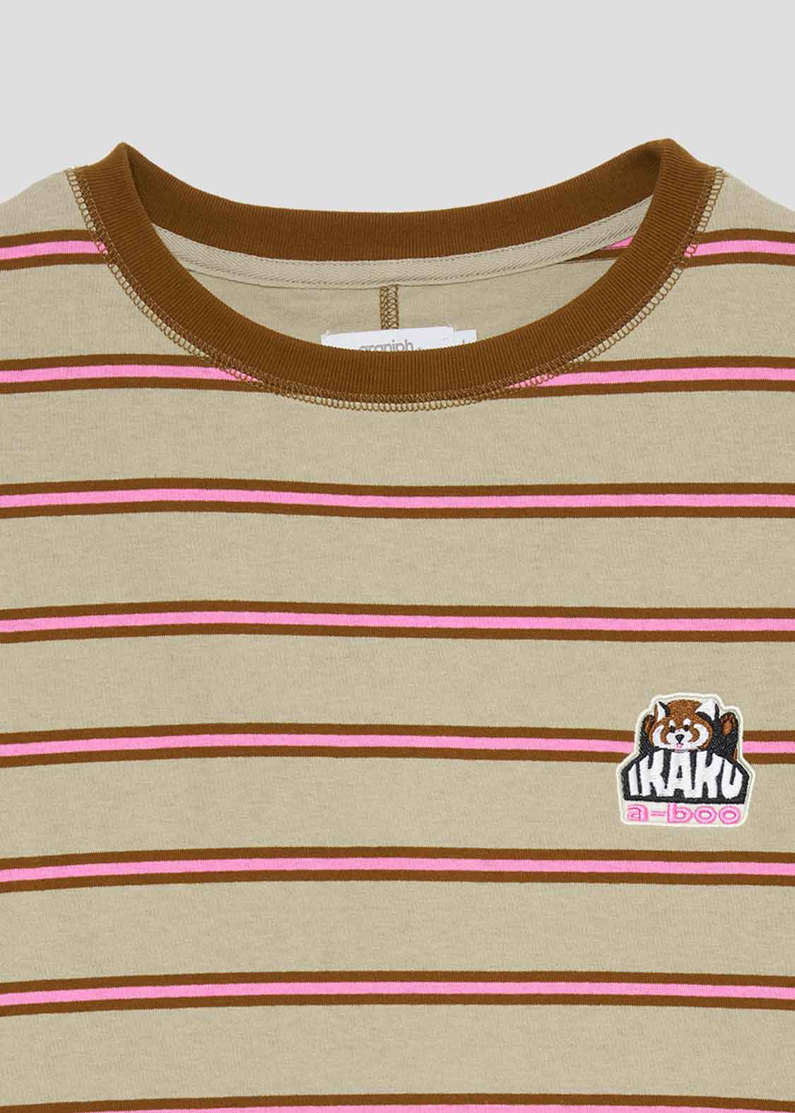 Border Short Sleeve One-Piece (Ikaku a-boo) - Image 4
