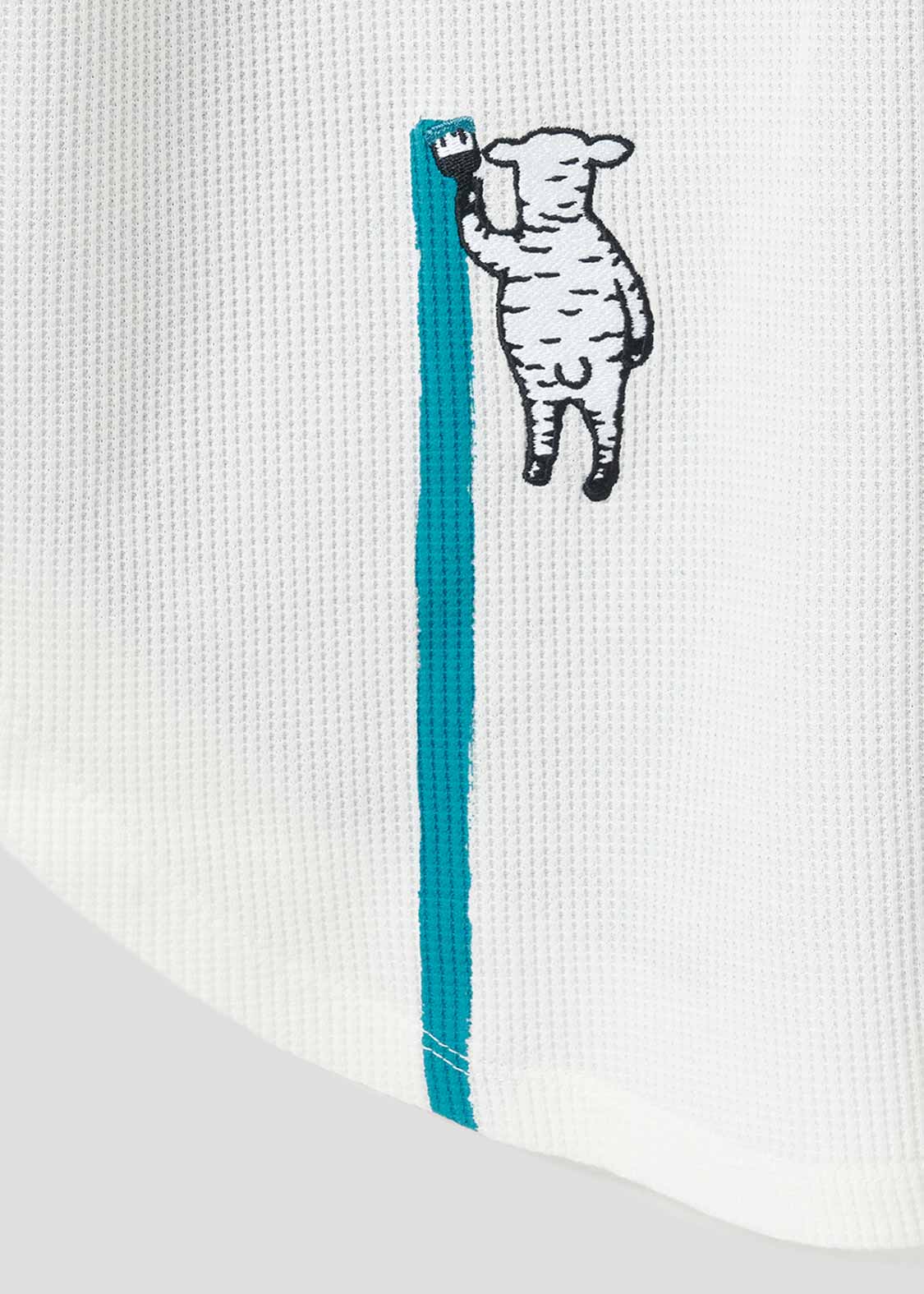 Waffle Long Sleeve One-Piece (Lamb Chop painting) - Image 5