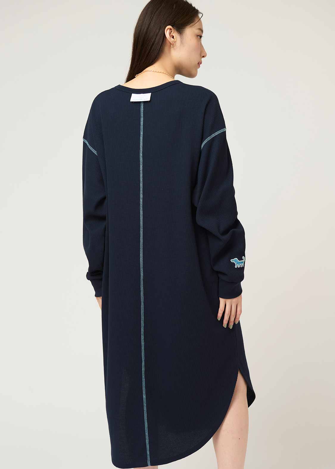 Waffle Long Sleeve One-Piece (Nagasugiru Inu) - Image 8