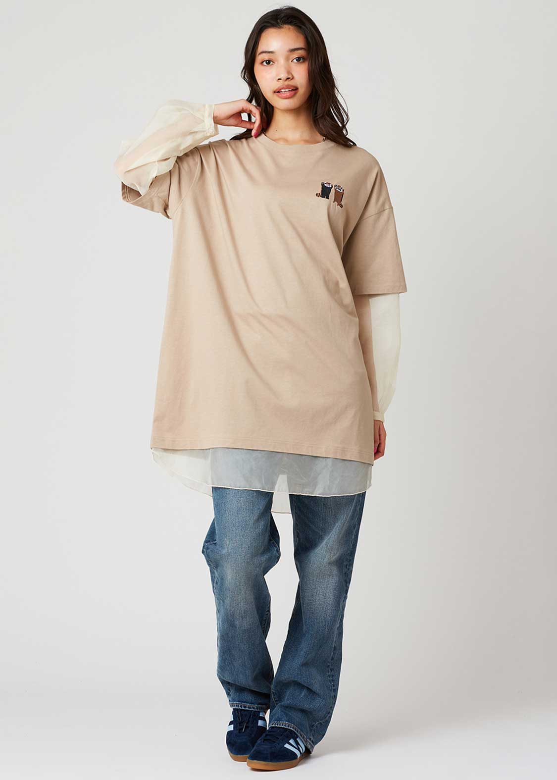 Sheer layered Style Short Sleeve Tunic (Ikaku Niterune) - Image 10