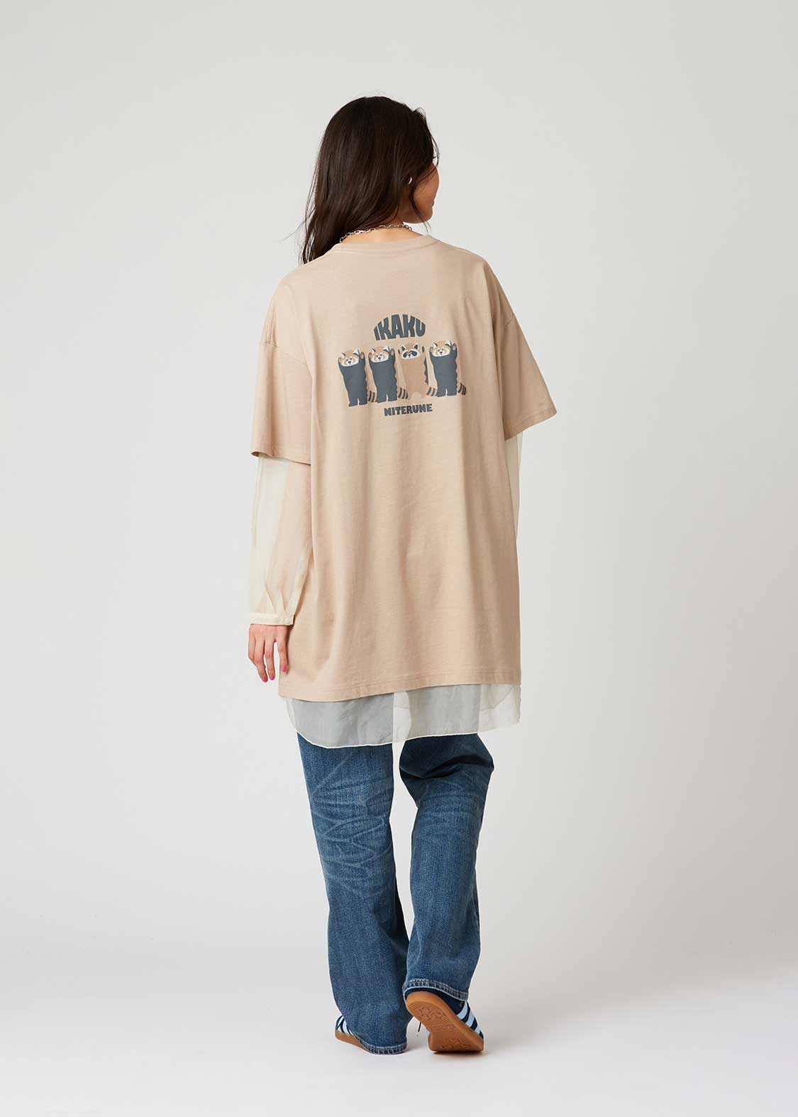 Sheer layered Style Short Sleeve Tunic (Ikaku Niterune) - Image 2