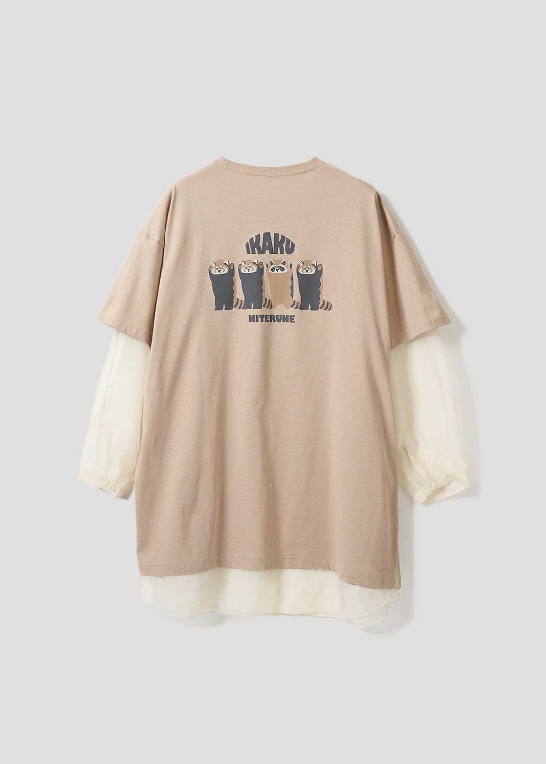 Sheer layered Style Short Sleeve Tunic (Ikaku Niterune) - Image 3
