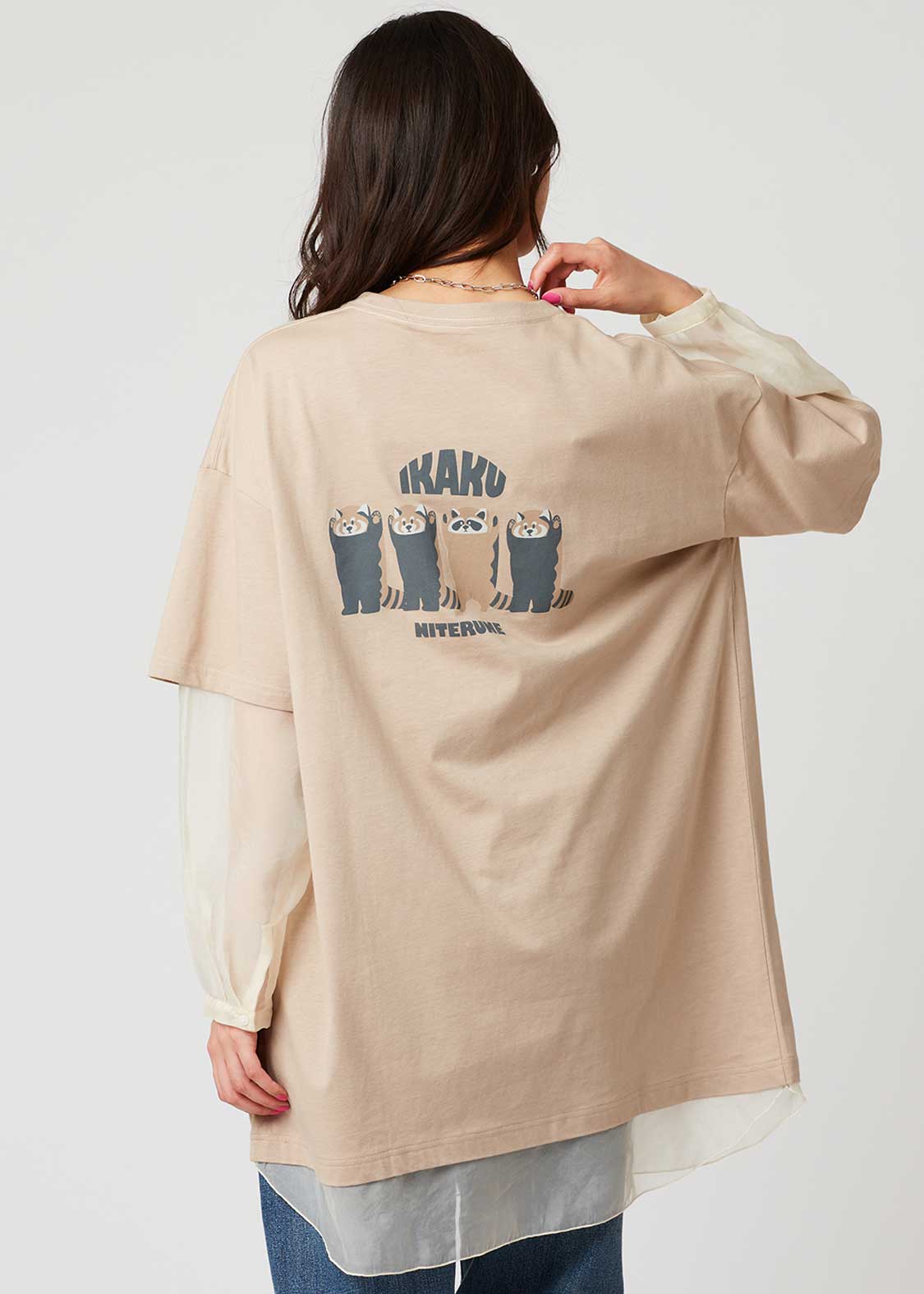 Sheer layered Style Short Sleeve Tunic (Ikaku Niterune) - Image 8