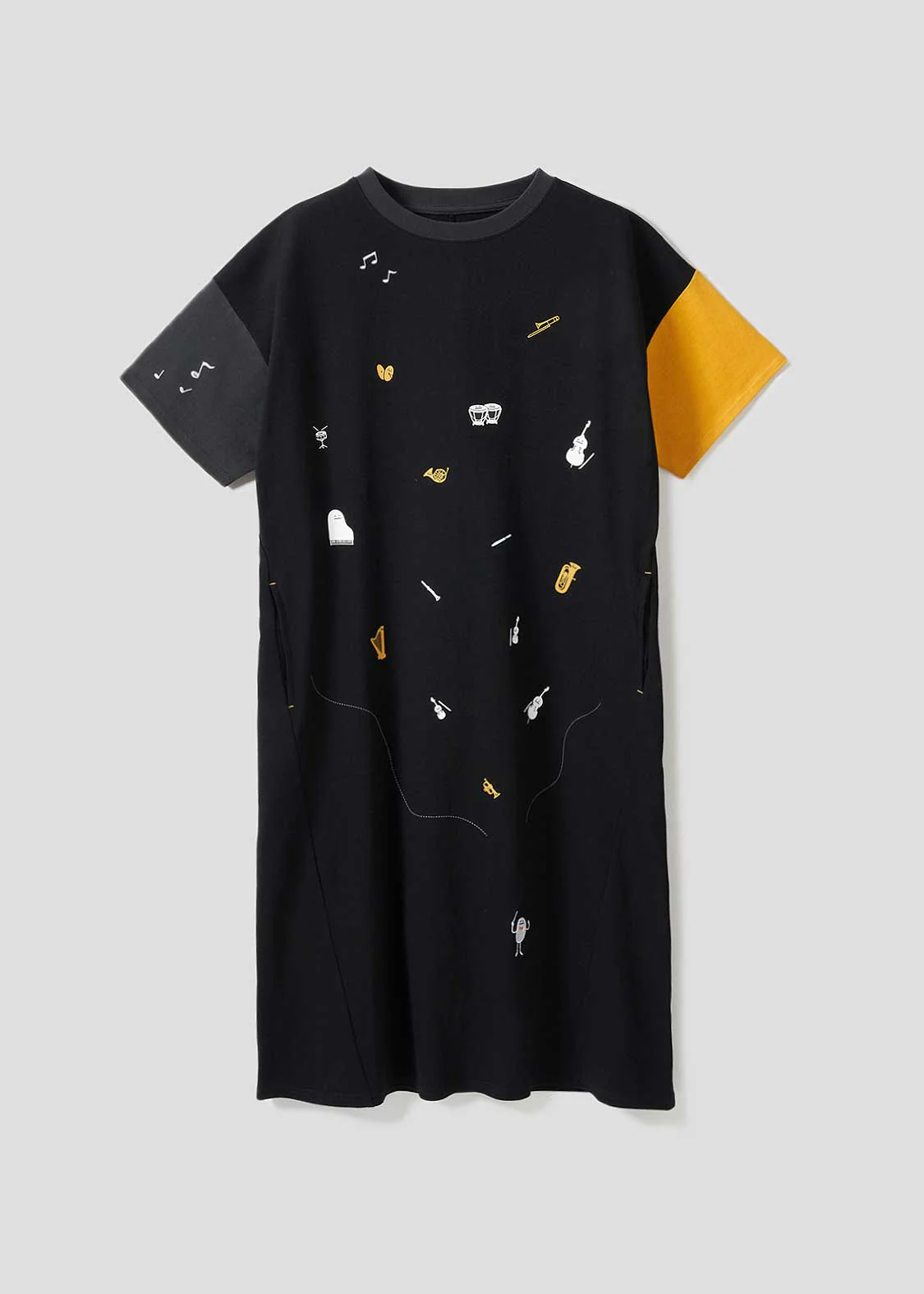 Crazy Pattern Half Sleeve Tee One-Piece (Beautiful Shadow Orchestra)