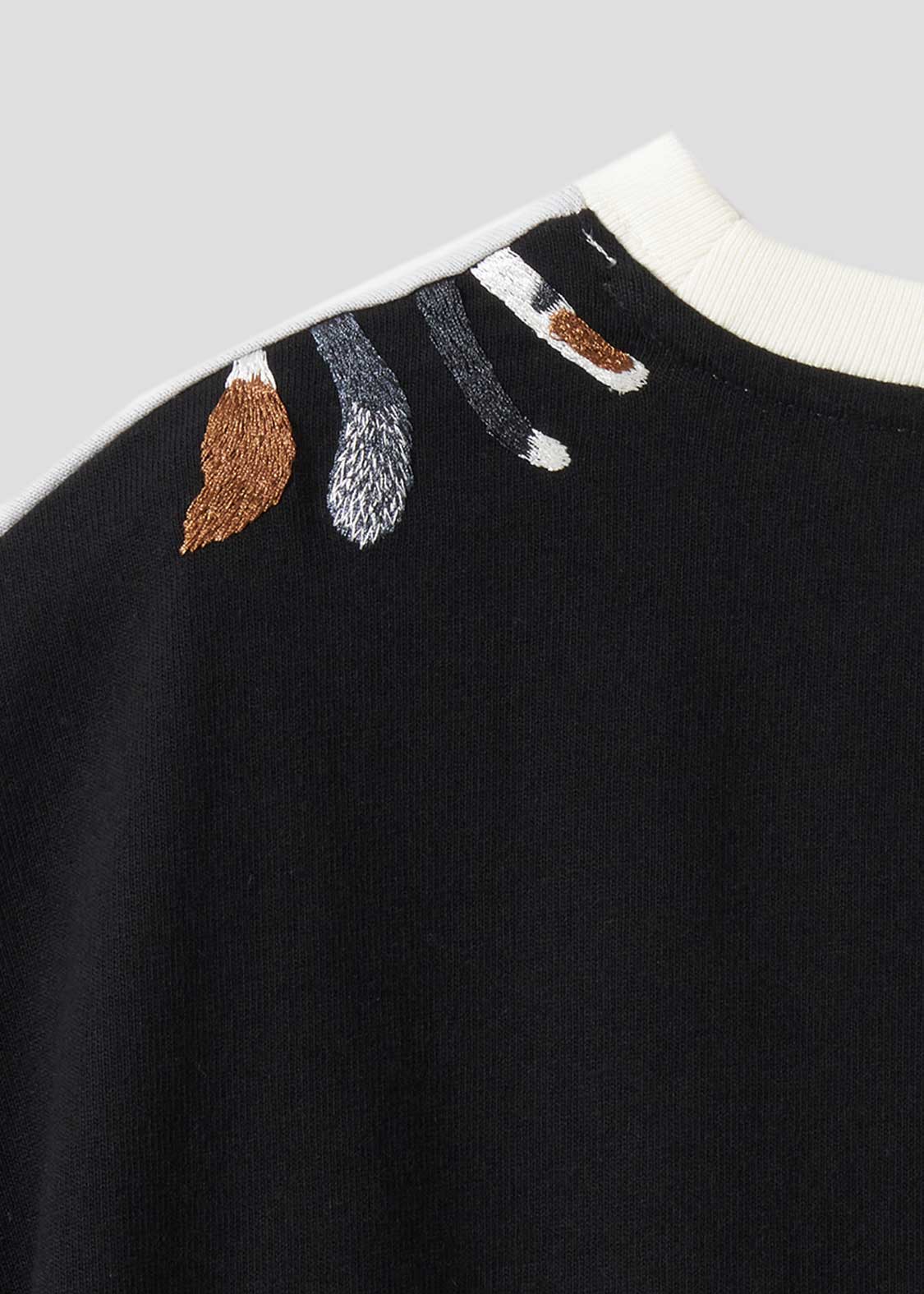 Crazy Pattern Half Sleeve Tee One-Piece (THE FOUR CATS Face) - Image 5