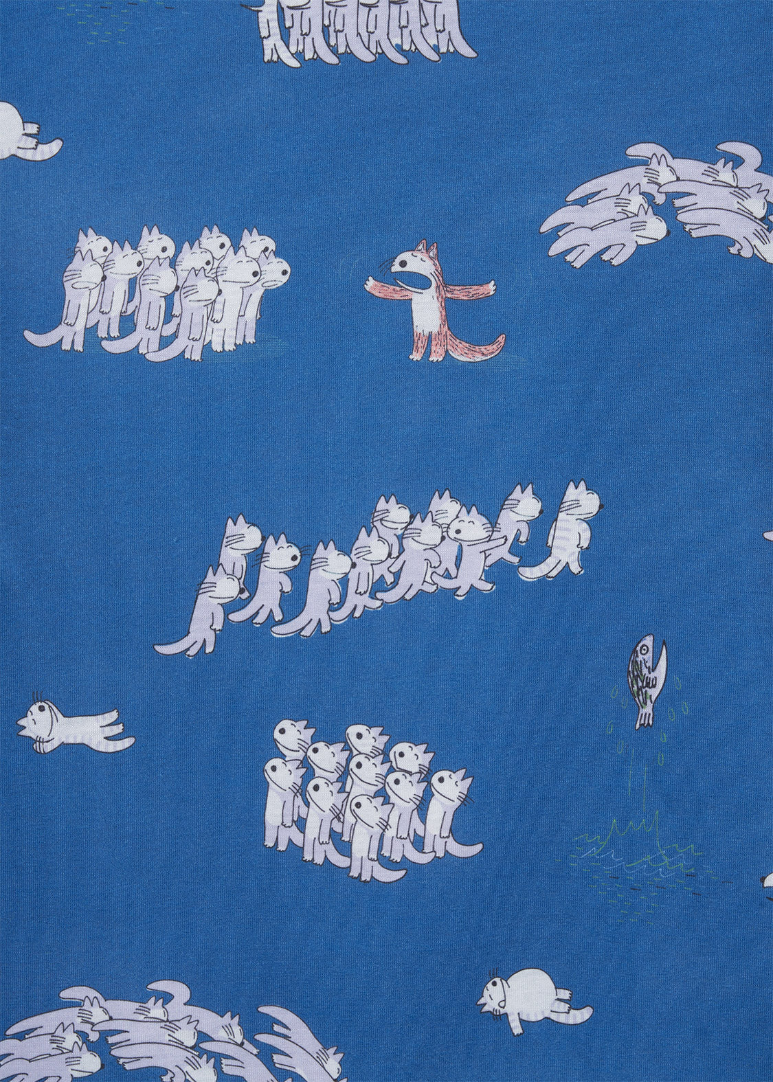 11 Piki no Neko Sailor Short Sleeve One-Piece (11 Piki no Neko_11 Piki no Neko Pattern) - Image 5