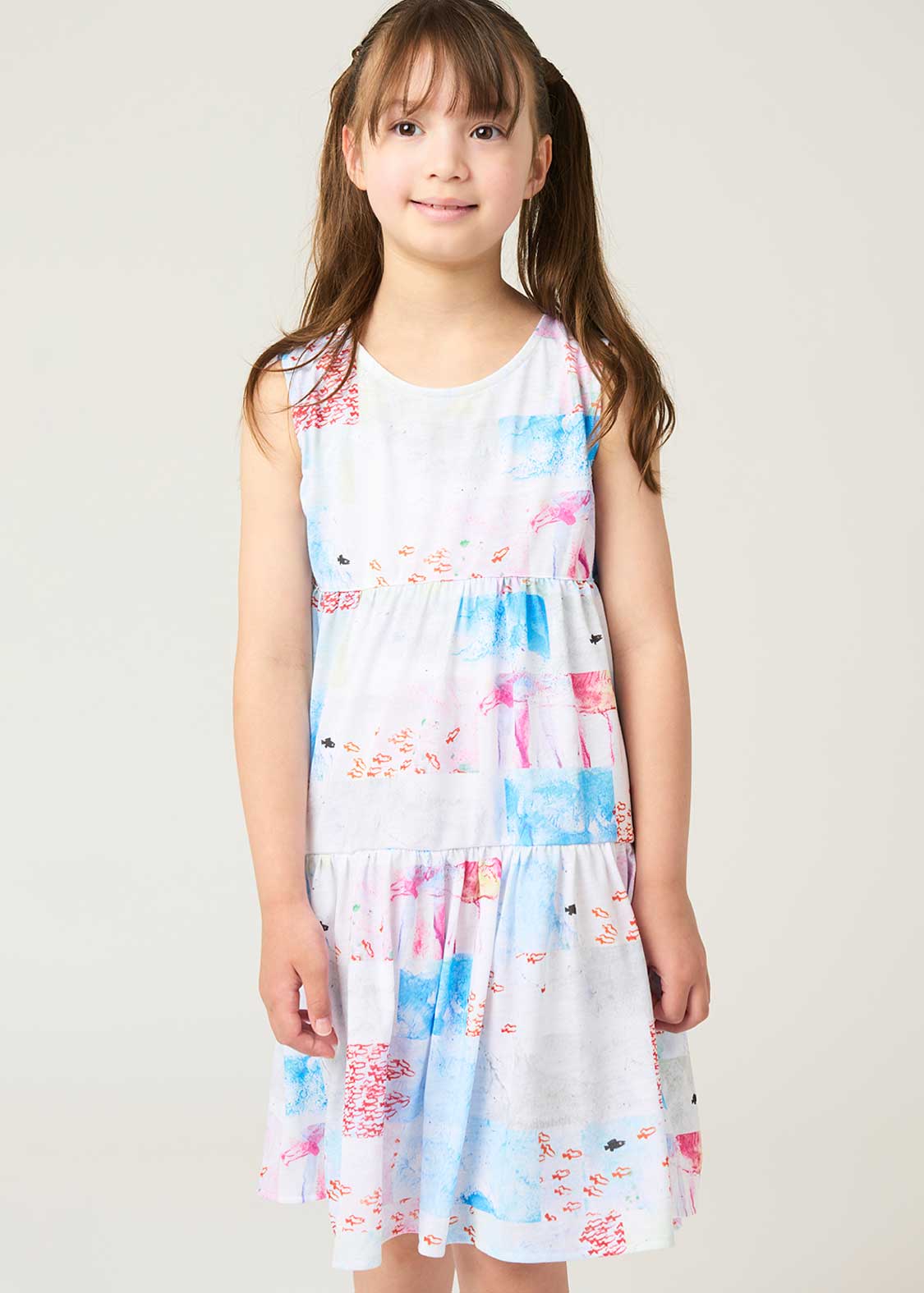 Leo Lionni Tiered Sleeveless One-Piece (Leo Lionni_Swimmy Border) - Image 10
