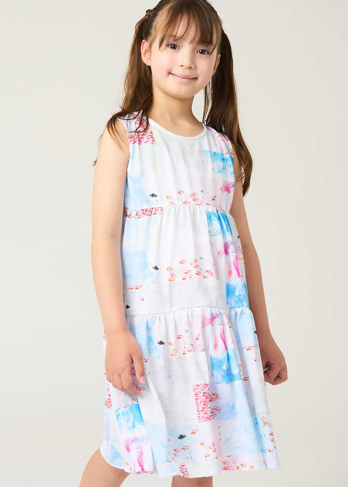 Leo Lionni Tiered Sleeveless One-Piece (Leo Lionni_Swimmy Border) - Image 7