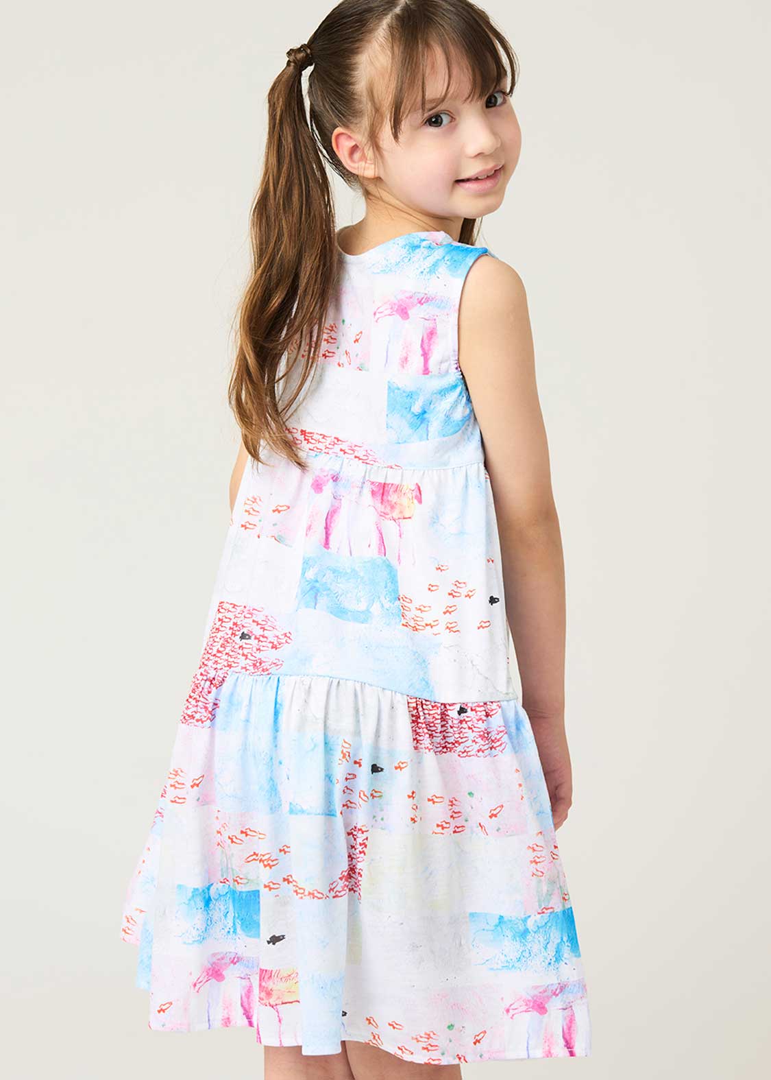 Leo Lionni Tiered Sleeveless One-Piece (Leo Lionni_Swimmy Border) - Image 8