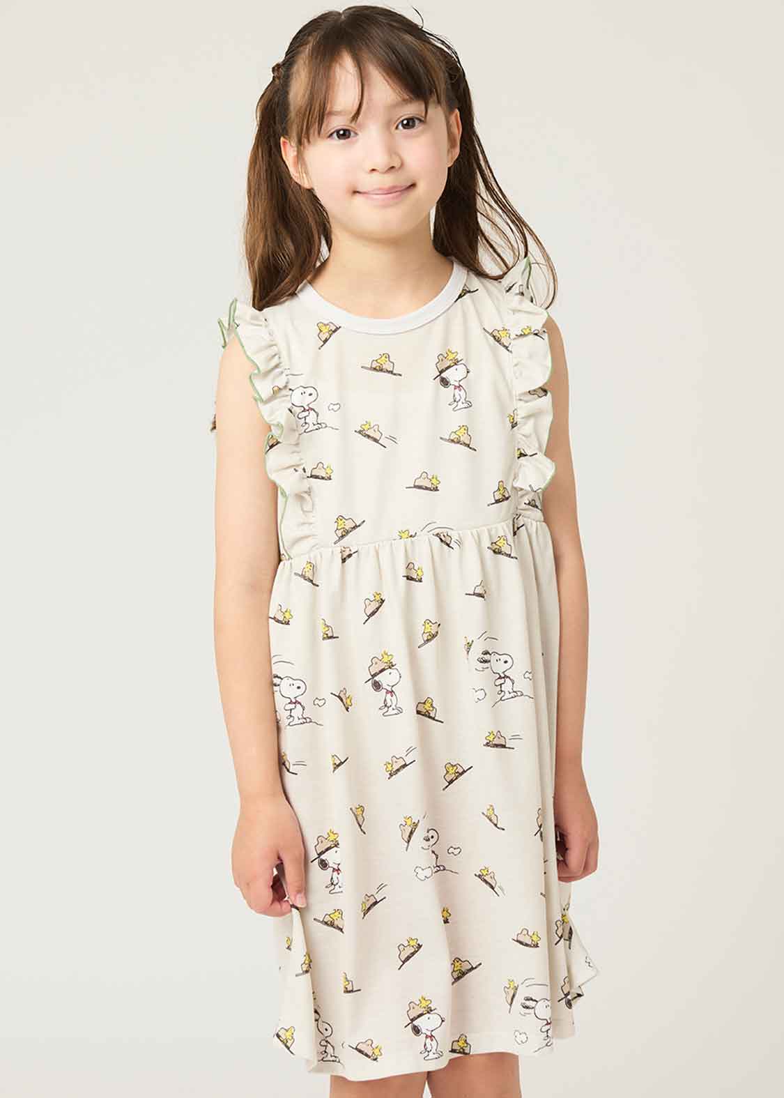 Peanuts Sleeveless Frill A line One-Piece  (Peanuts_Hat Pattern) - Kids - Image 10