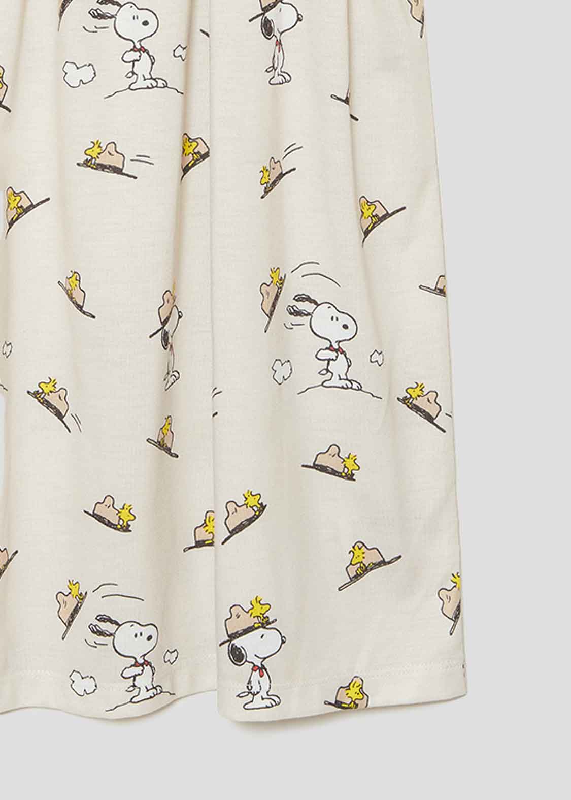 Peanuts Sleeveless Frill A line One-Piece  (Peanuts_Hat Pattern) - Kids - Image 6