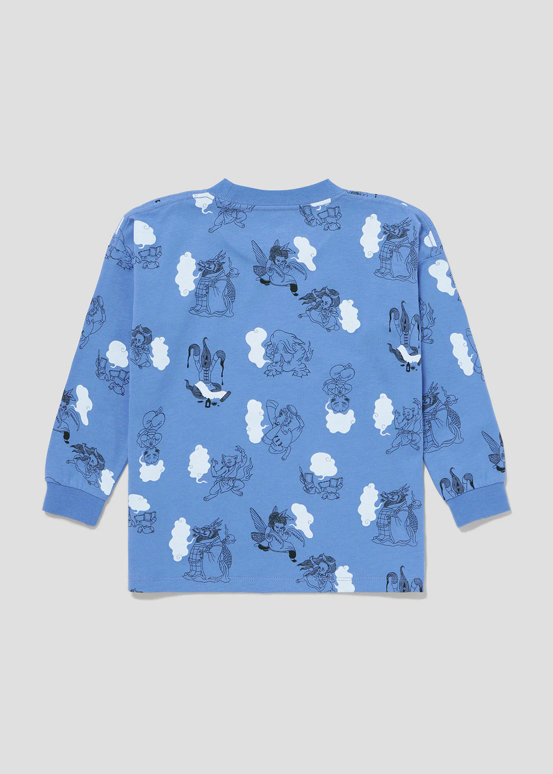 Ayako Ishiguro Drop Shoulder Long Sleeve Tee (Ayako Ishiguro_Contents Pattern) - Kids - Image 3