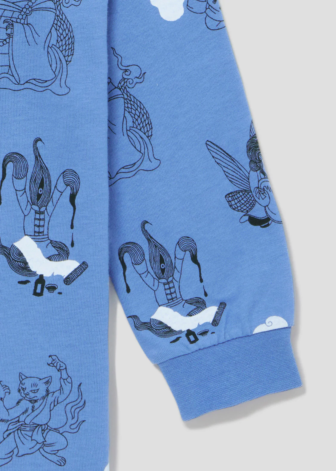 Ayako Ishiguro Drop Shoulder Long Sleeve Tee (Ayako Ishiguro_Contents Pattern) - Kids - Image 6