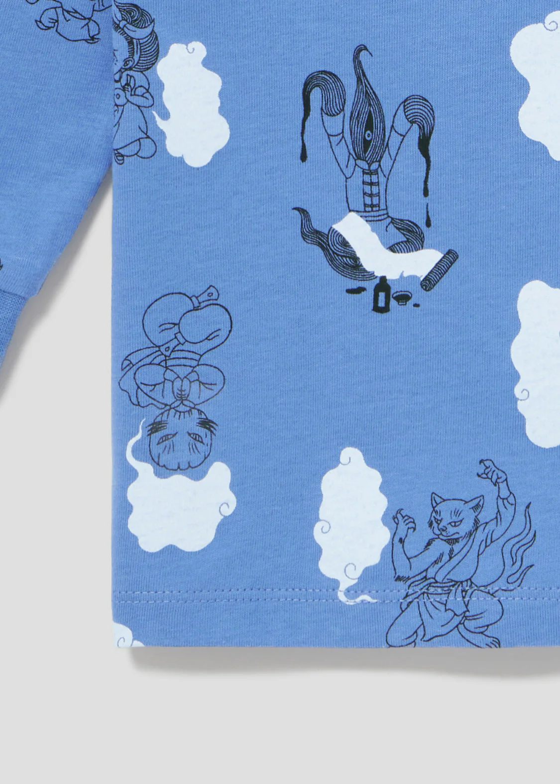 Ayako Ishiguro Drop Shoulder Long Sleeve Tee (Ayako Ishiguro_Contents Pattern) - Kids - Image 9