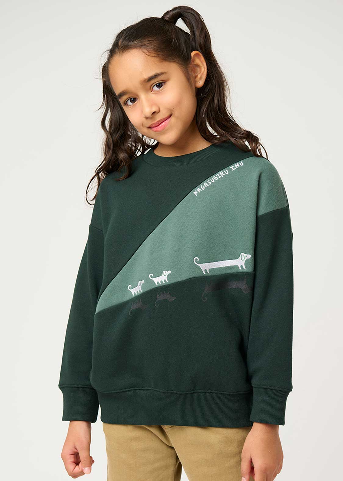 Light Up Big Long Sleeve Sweat (Nagasugiru Inu) - Kids - Image 10
