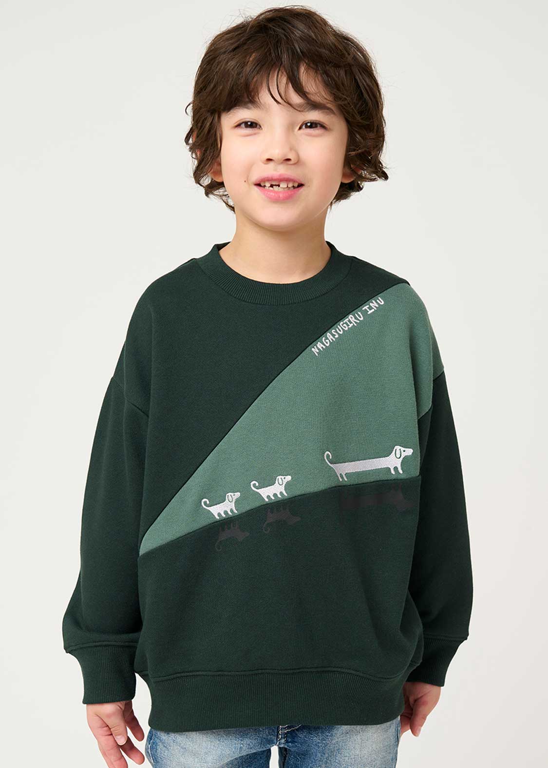 Light Up Big Long Sleeve Sweat (Nagasugiru Inu) - Kids - Image 8