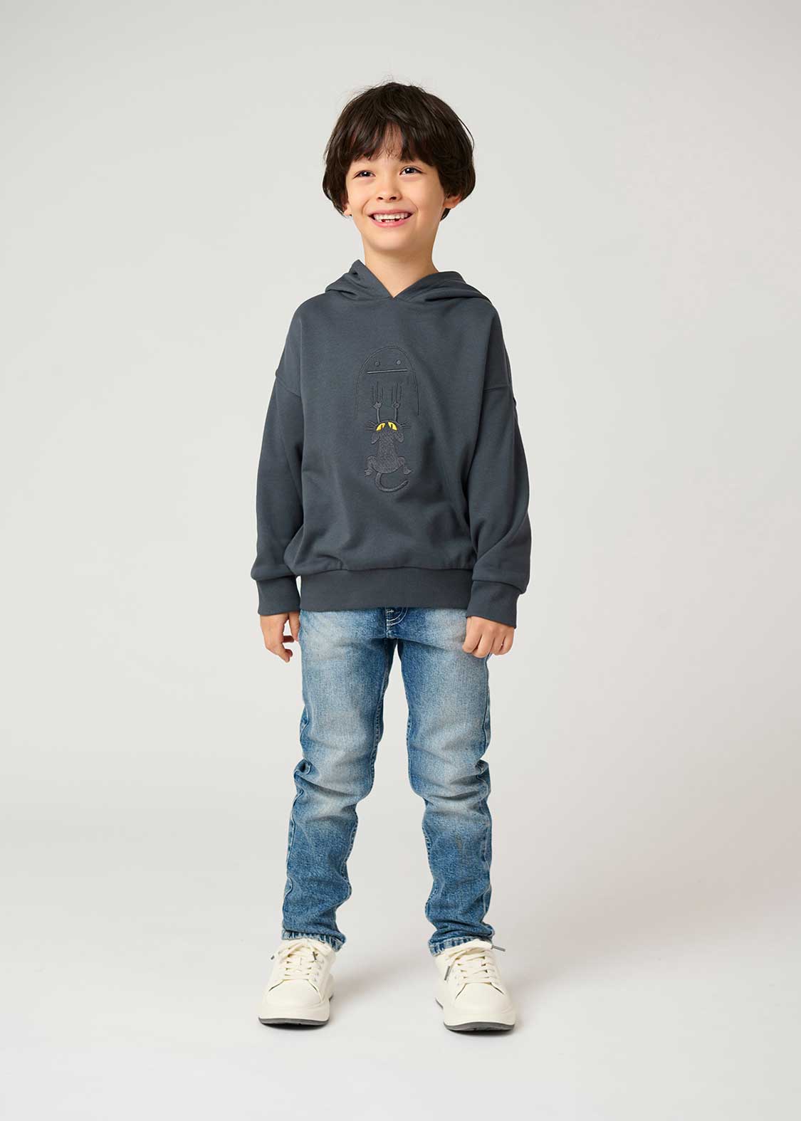 Big Silhouette Long Sleeve Parka (Nekokaburi Beautiful Shadow) - Kids - Image 9