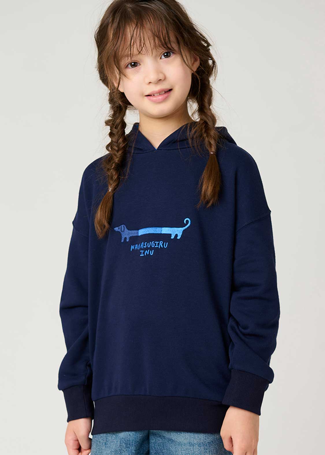 Big Silhouette Long Sleeve Parka (Nagasugiru Inu) - Kids - Image 7
