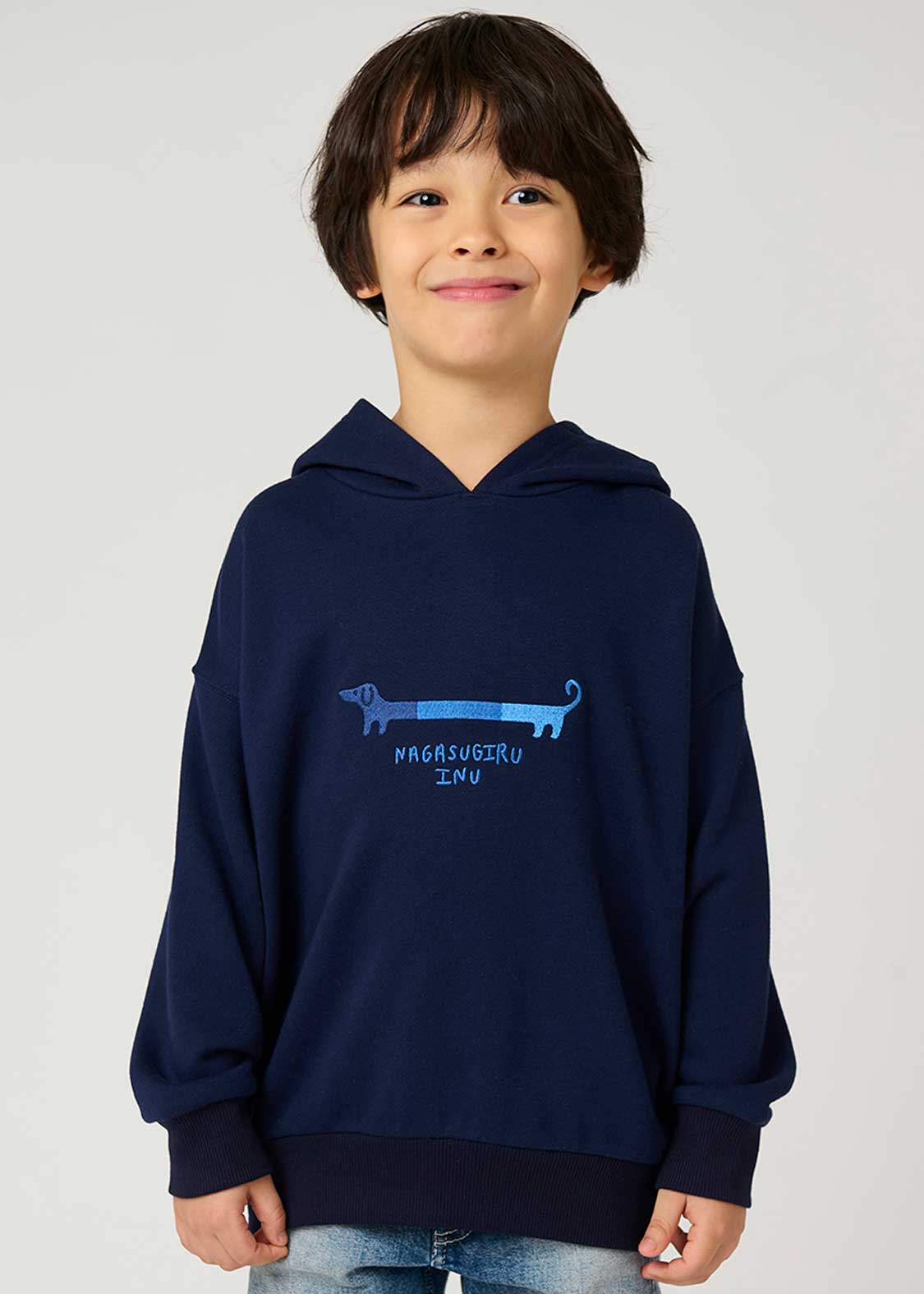 Big Silhouette Long Sleeve Parka (Nagasugiru Inu) - Kids - Image 8