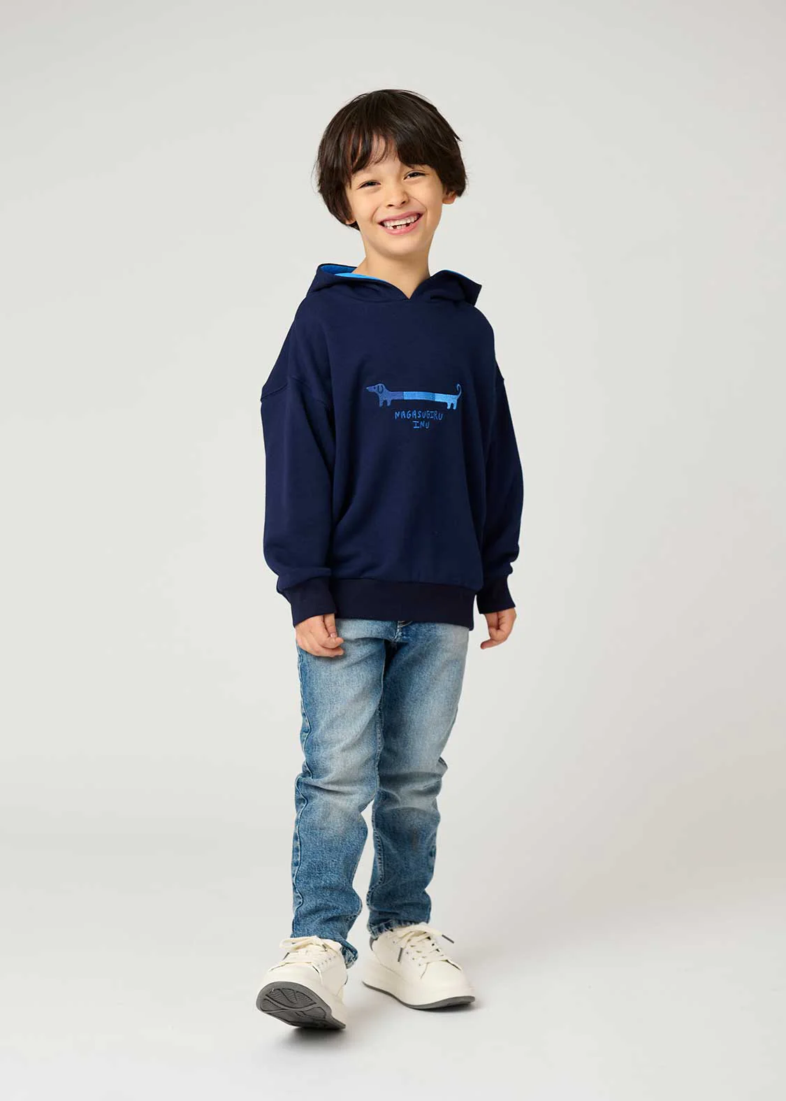 Big Silhouette Long Sleeve Parka (Nagasugiru Inu) - Kids - Image 9