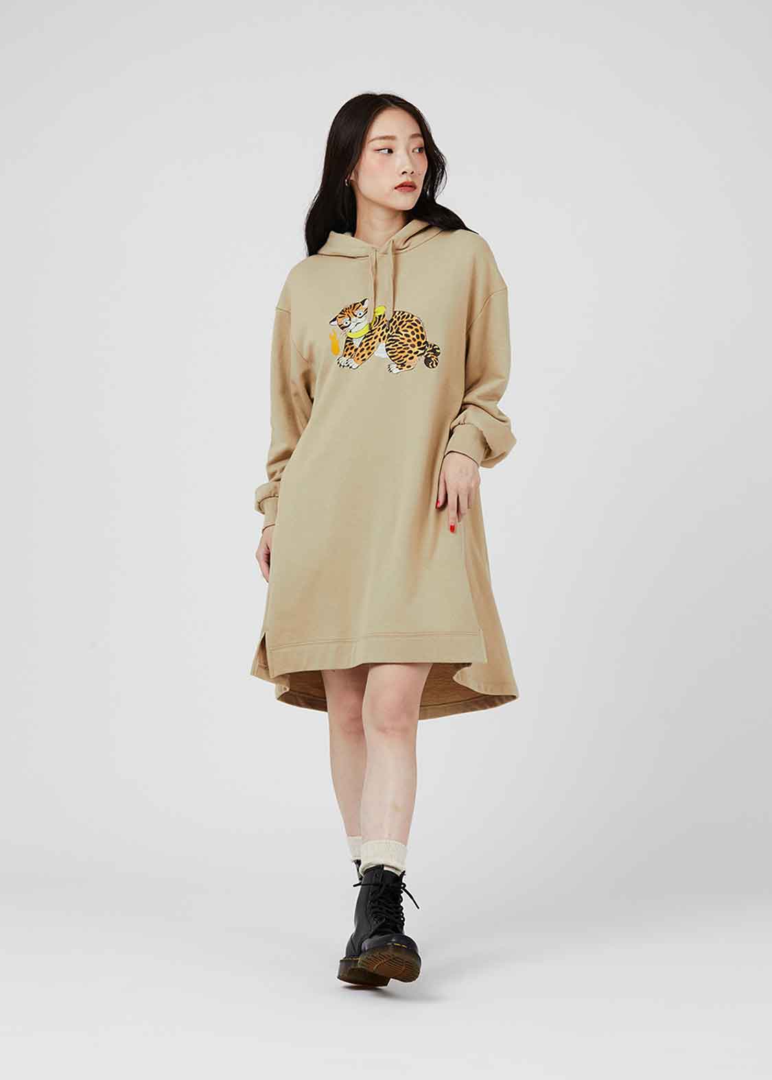 Ayako Ishiguro Long Sleeve Sweat Parka One-piece (Ayako Ishiguro_Madara Nekomata) - Image 10