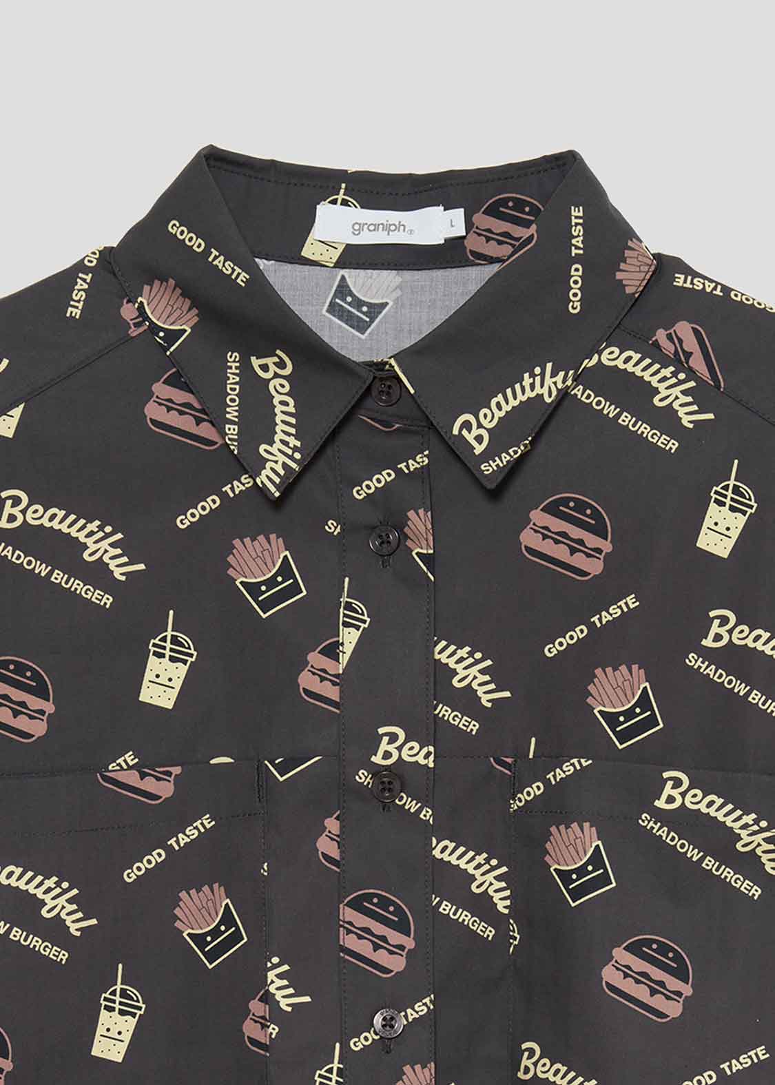 Wide Cropped Half Sleeve Shirt (Beautiful Shadow Burger) - Image 4
