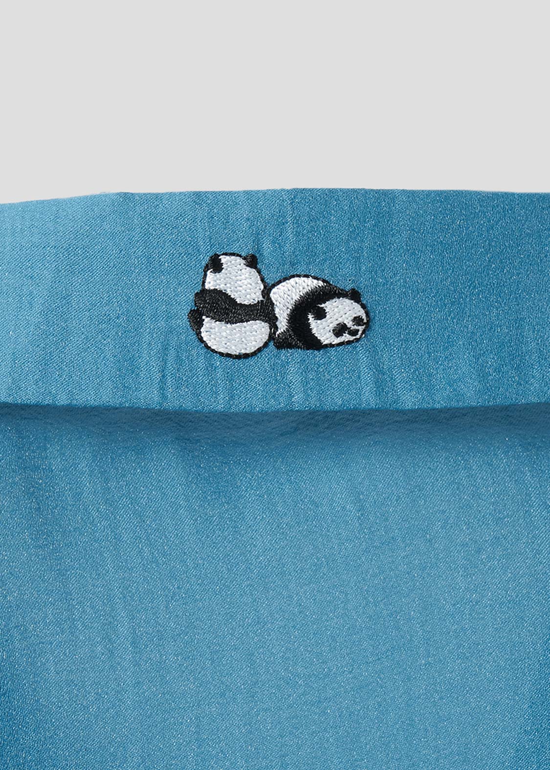 Open Collar Short Sleeve Sheer Shirt (Rolling Pandas Pennant) - Image 6