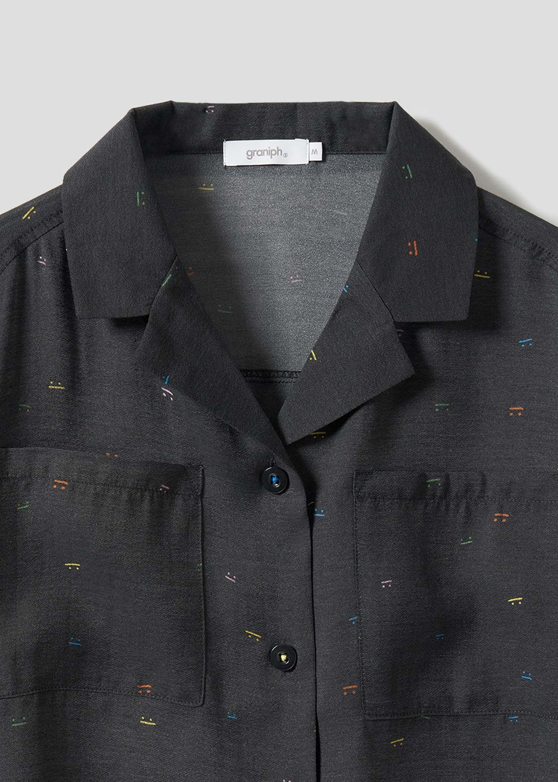 Open Collar Short Sleeve Sheer Shirt (Beautiful Shadow Zoom Neon) - Image 4