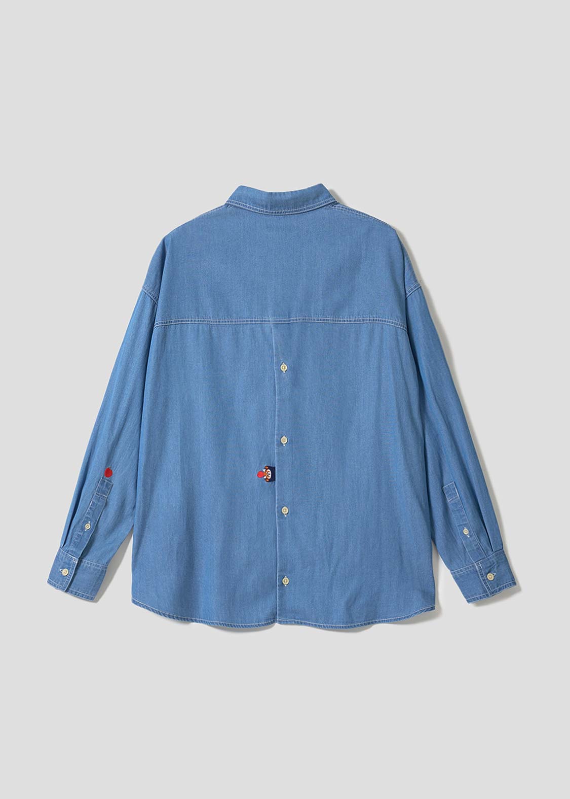 Ikaku Noringo | Denim Back Button Shirt - Image 2