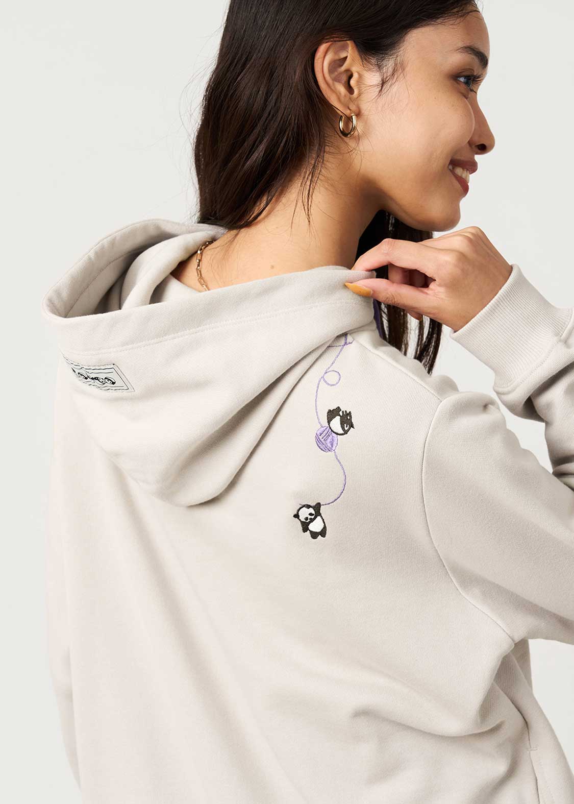 Rolling Pandas Kate | Cropped Fleece Hoodie - Image 6
