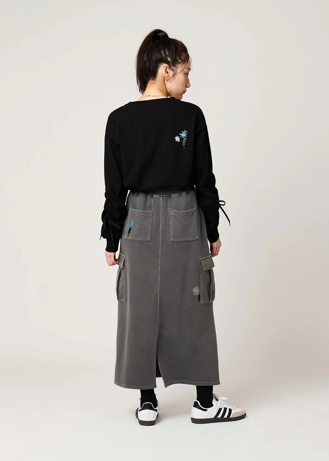 Beautiful Shadow Bloom | Fleece Cargo Skirt - Image 10