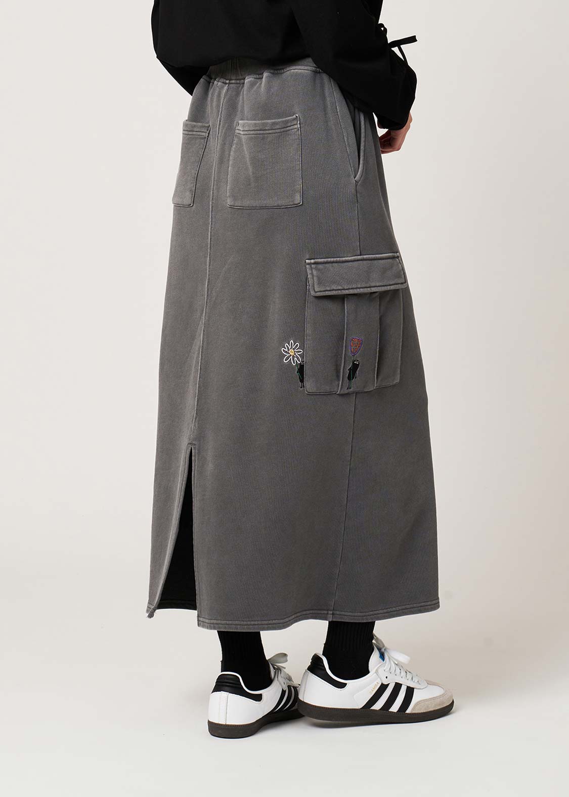 Beautiful Shadow Bloom | Fleece Cargo Skirt - Image 7