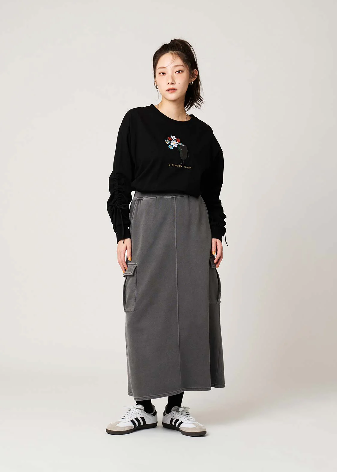 Beautiful Shadow Bloom | Fleece Cargo Skirt - Image 8