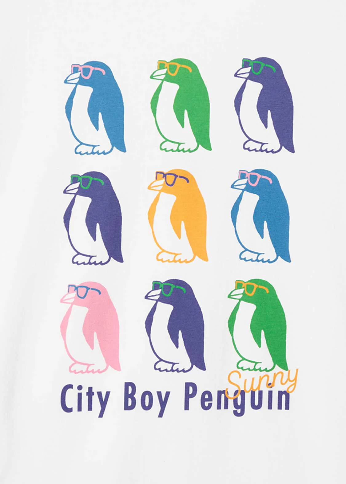 City Boy Penguin Colour | T-shirt - Image 5
