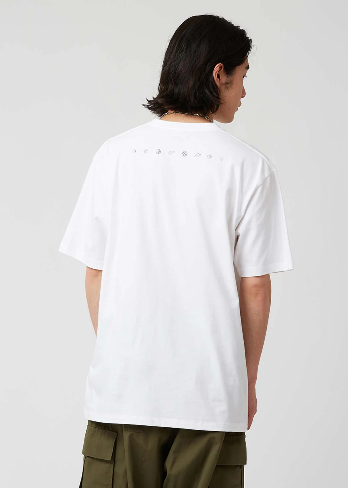 Short Sleeve Tee (Astro Cat Monotone Universe) - Image 9
