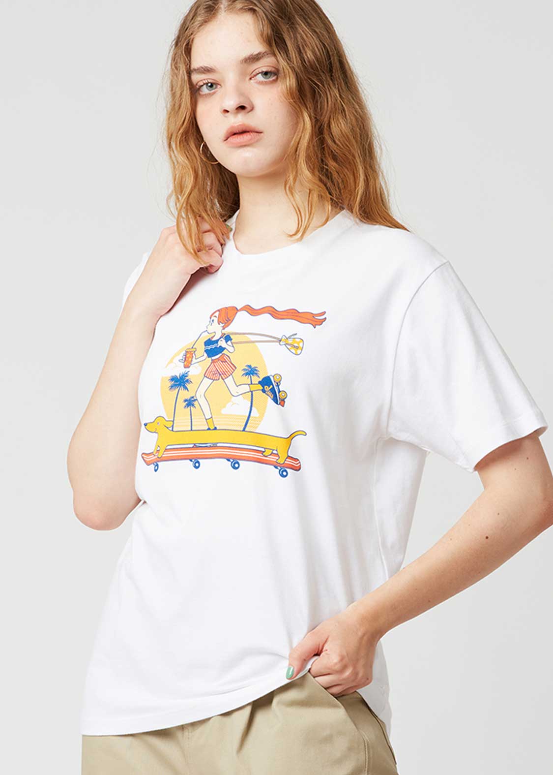 Natsumi Yoshida x Nagasugiru Inu - Skateeeeet | T-Shirt - Image 6