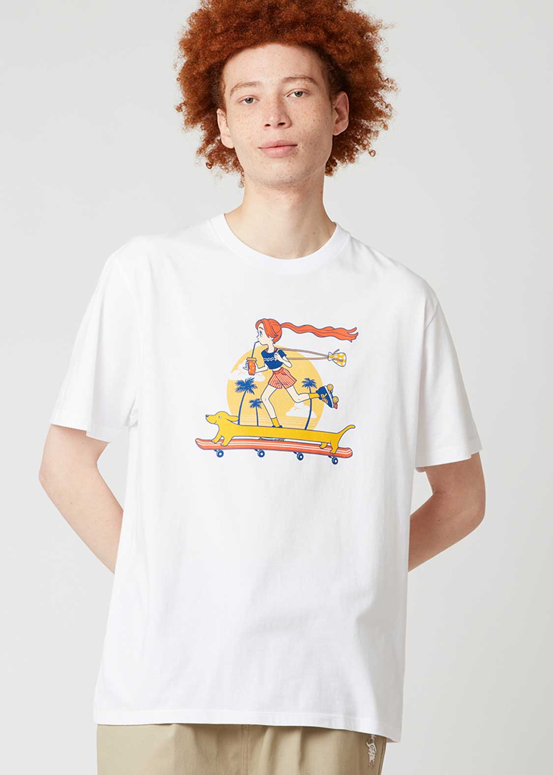 Natsumi Yoshida x Nagasugiru Inu - Skateeeeet | T-Shirt - Image 7