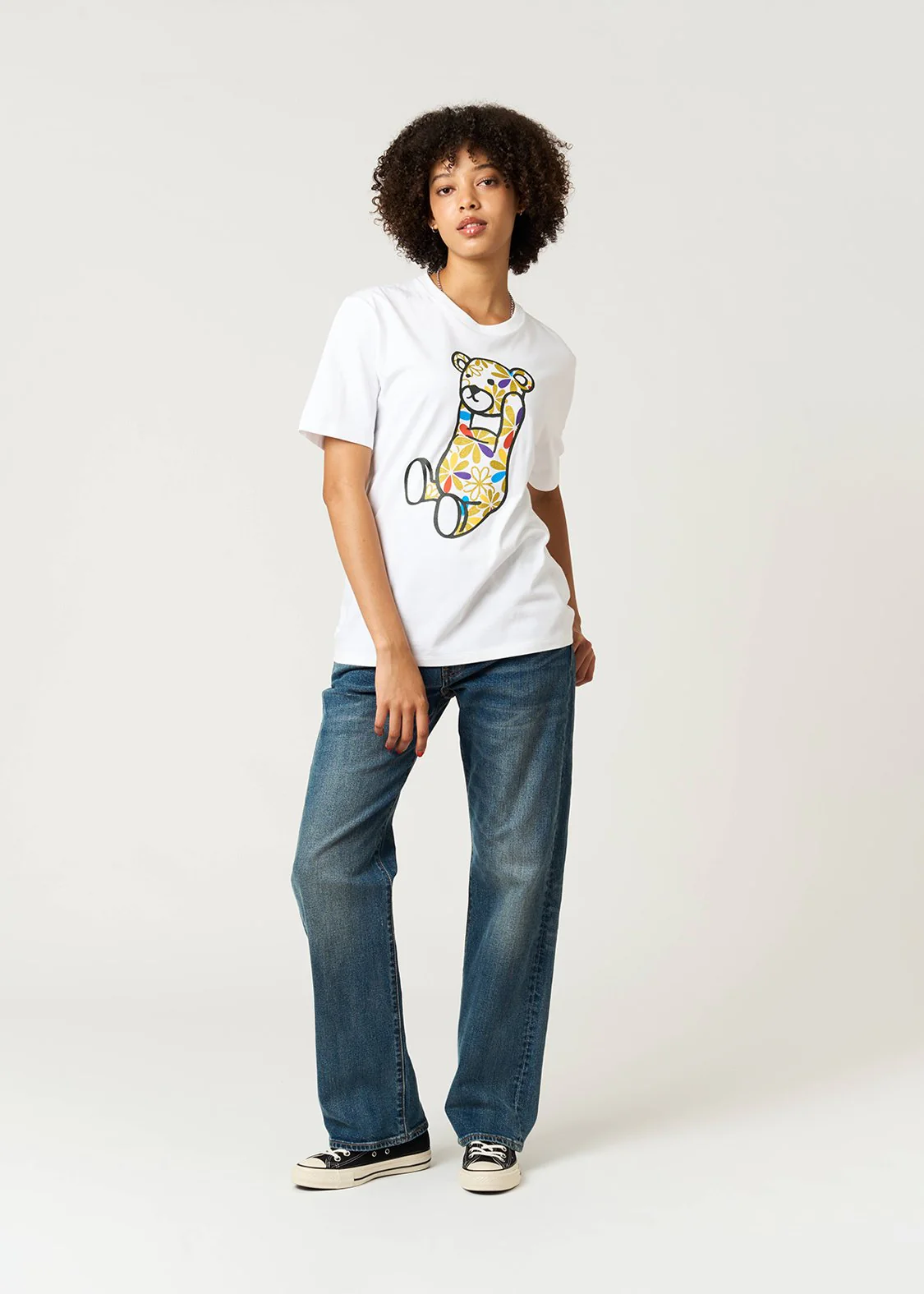 Chrysanthemum Flower Control Bear | T-Shirt - Image 10