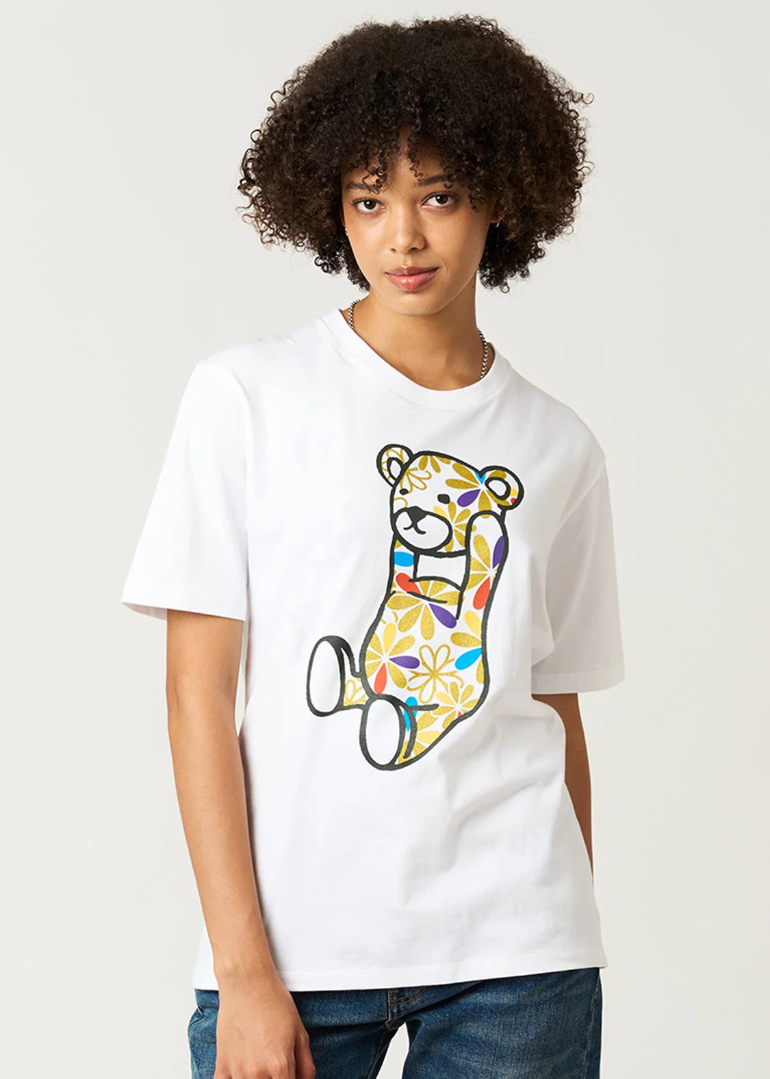 Chrysanthemum Flower Control Bear | T-Shirt - Image 9
