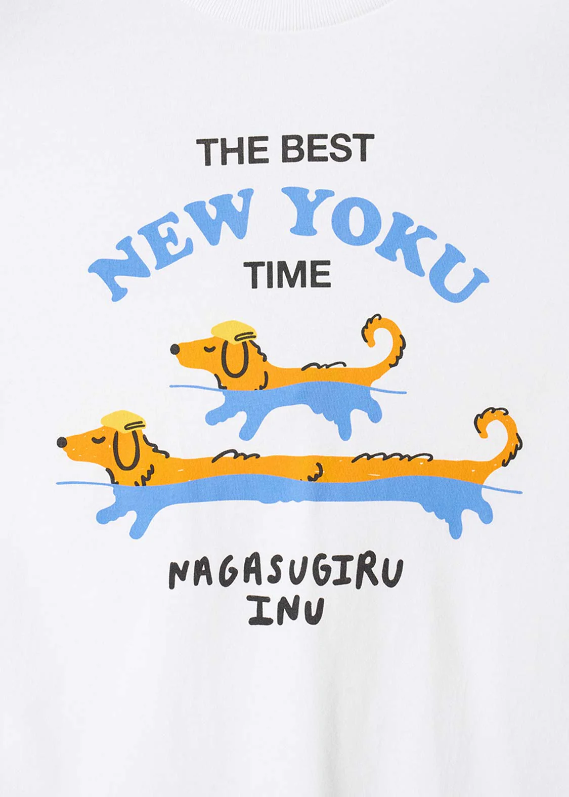 Nagasugiru Inu New York Time WHT | T-Shirt - Image 4