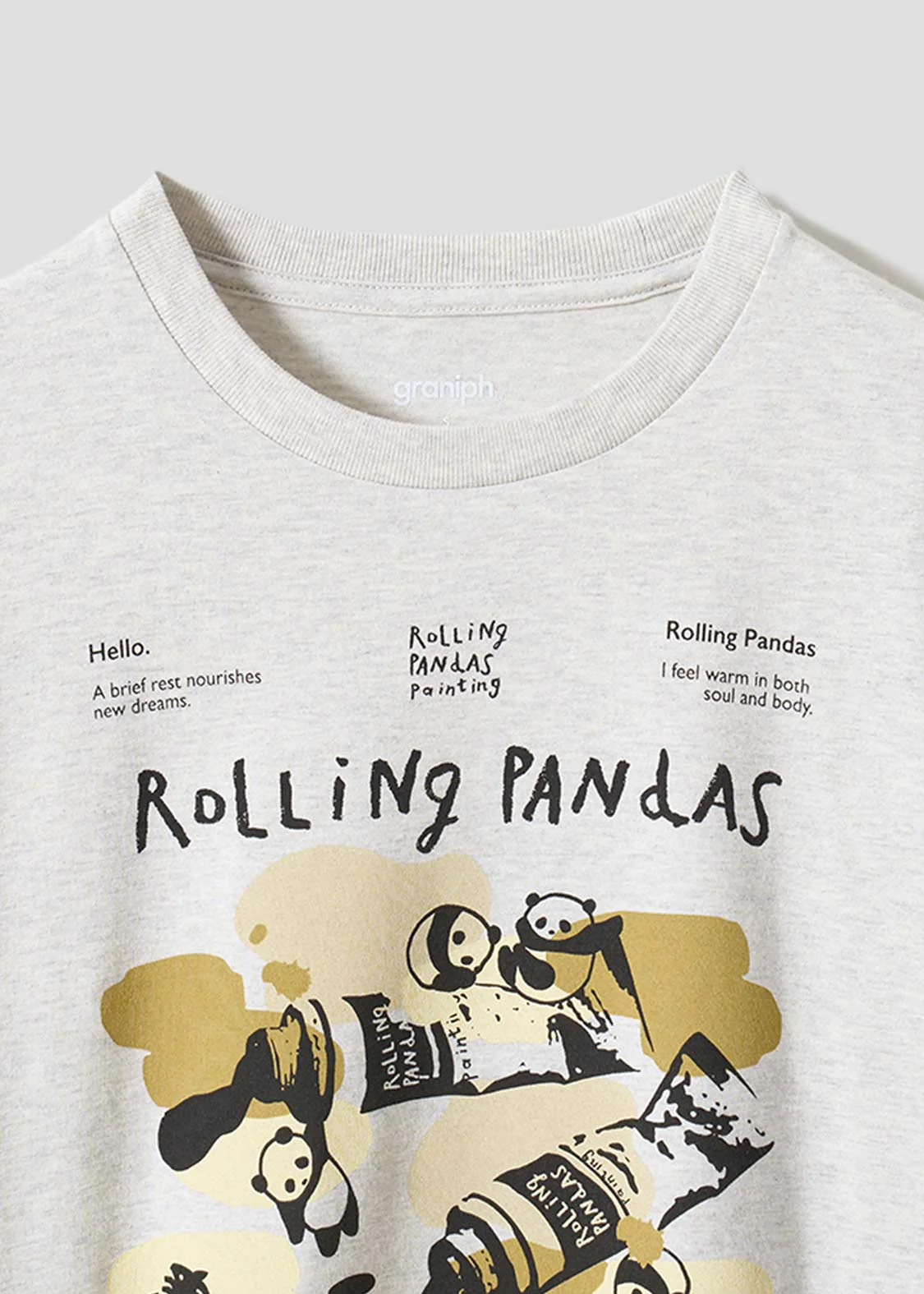Rolling Pandas Painting | T-Shirt - Image 3