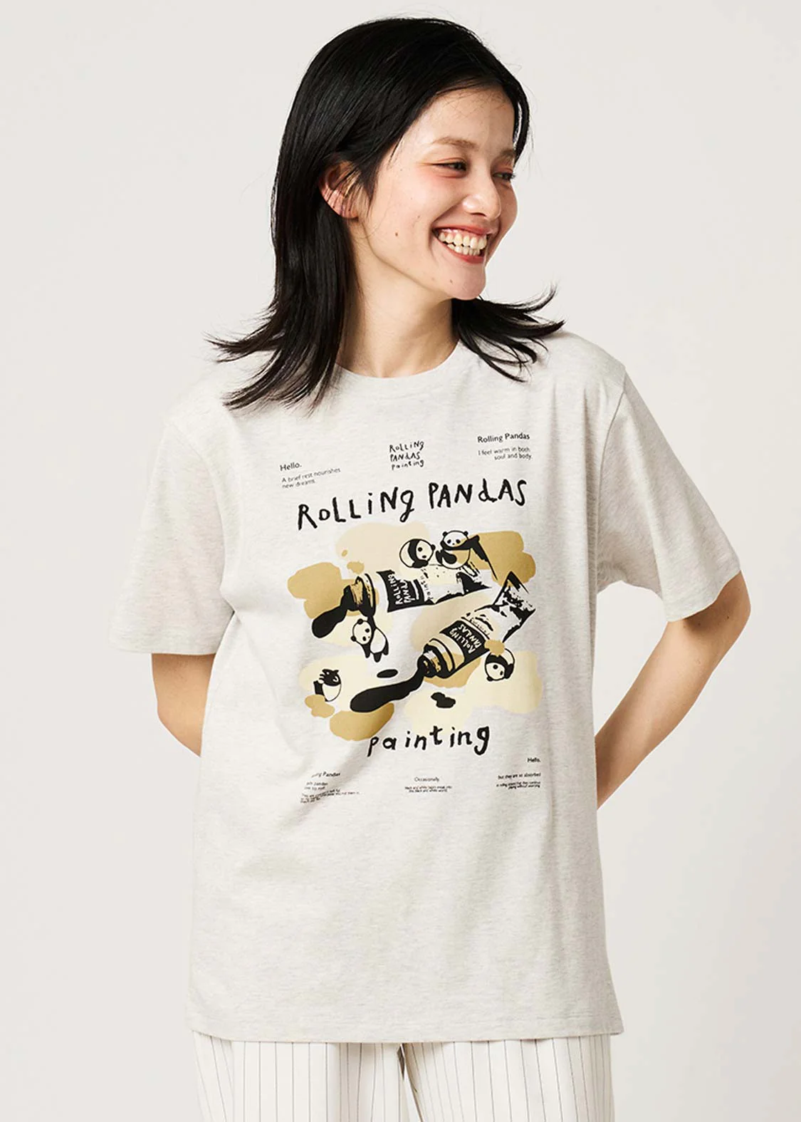 Rolling Pandas Painting | T-Shirt - Image 6