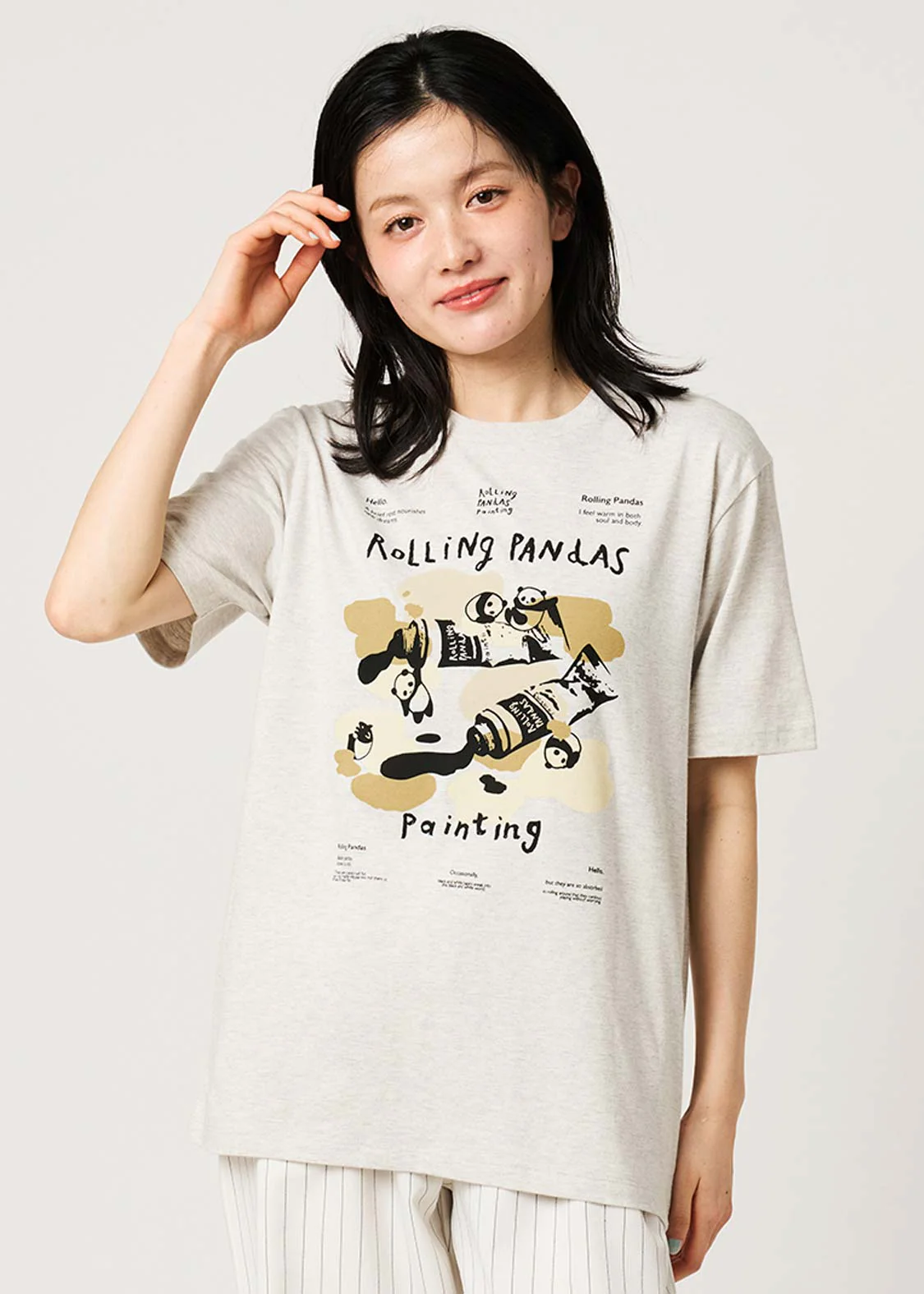 Rolling Pandas Painting | T-Shirt - Image 9