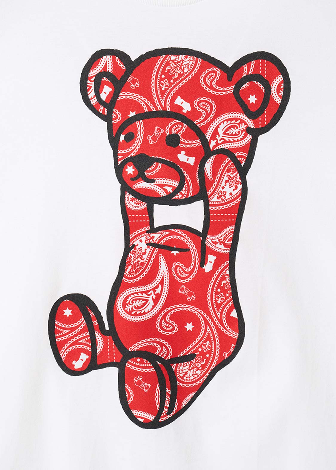 Paisley Control Bear Red | T-Shirt - Image 4
