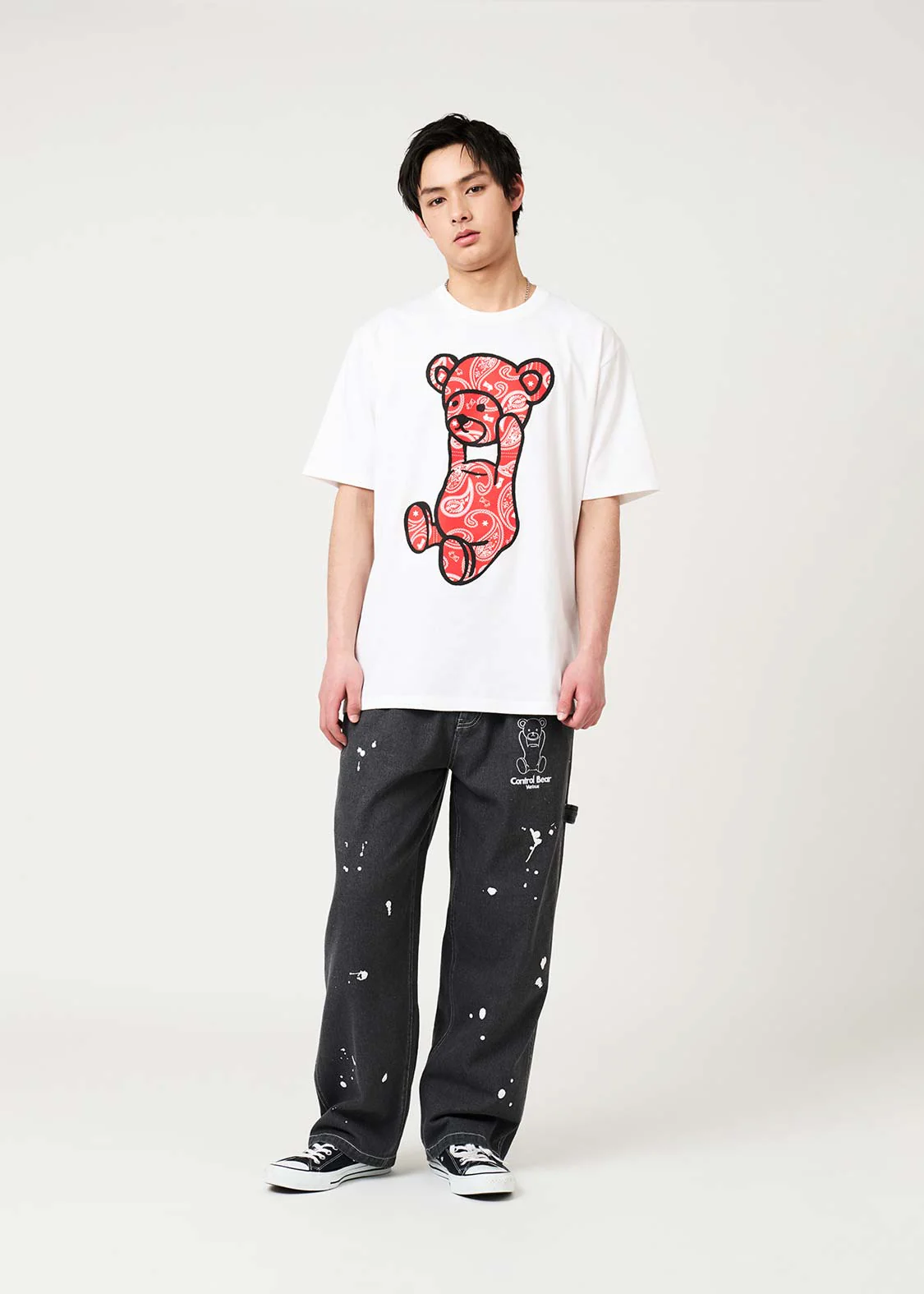 Paisley Control Bear Red | T-Shirt - Image 8
