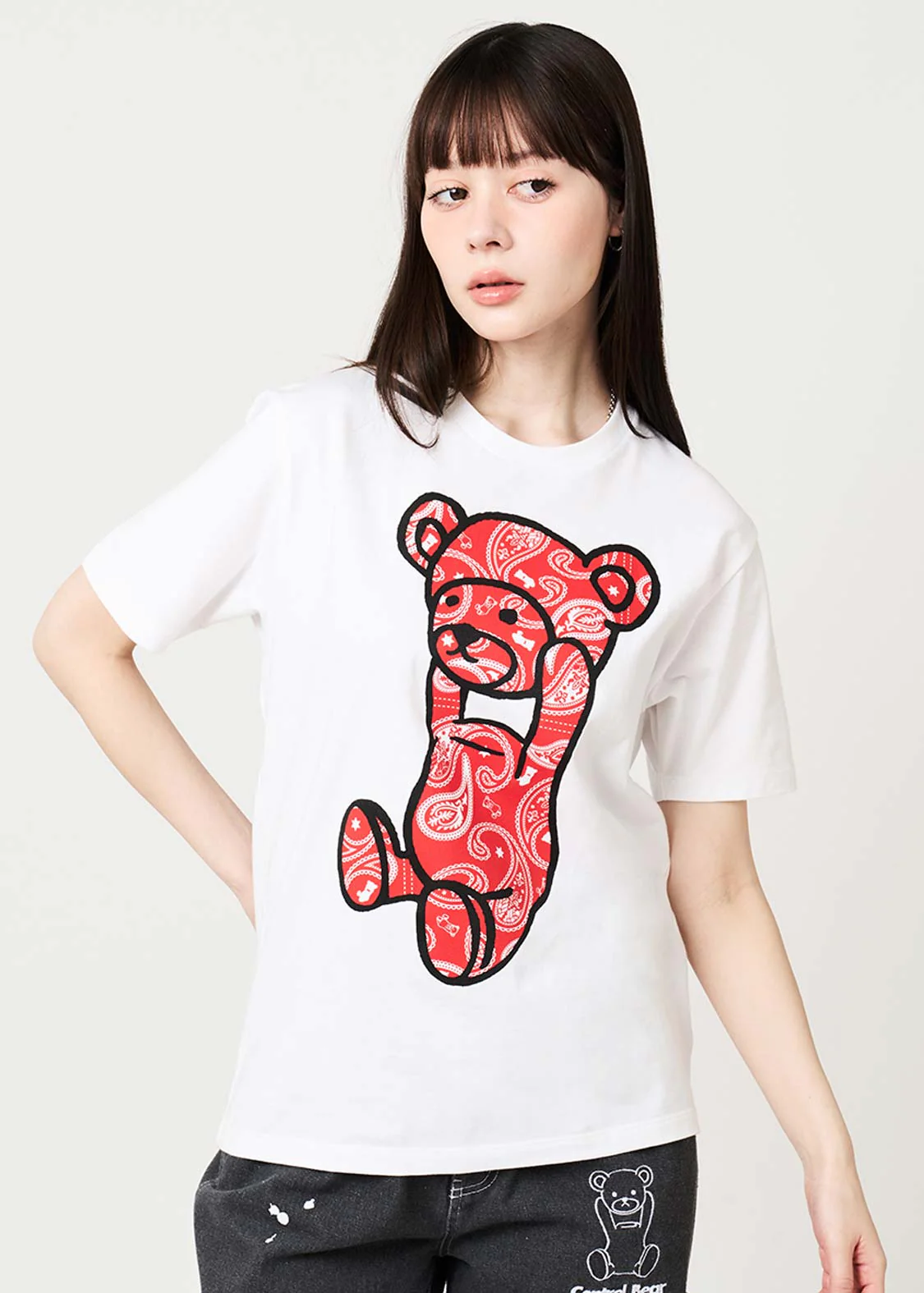 Paisley Control Bear Red | T-Shirt - Image 9