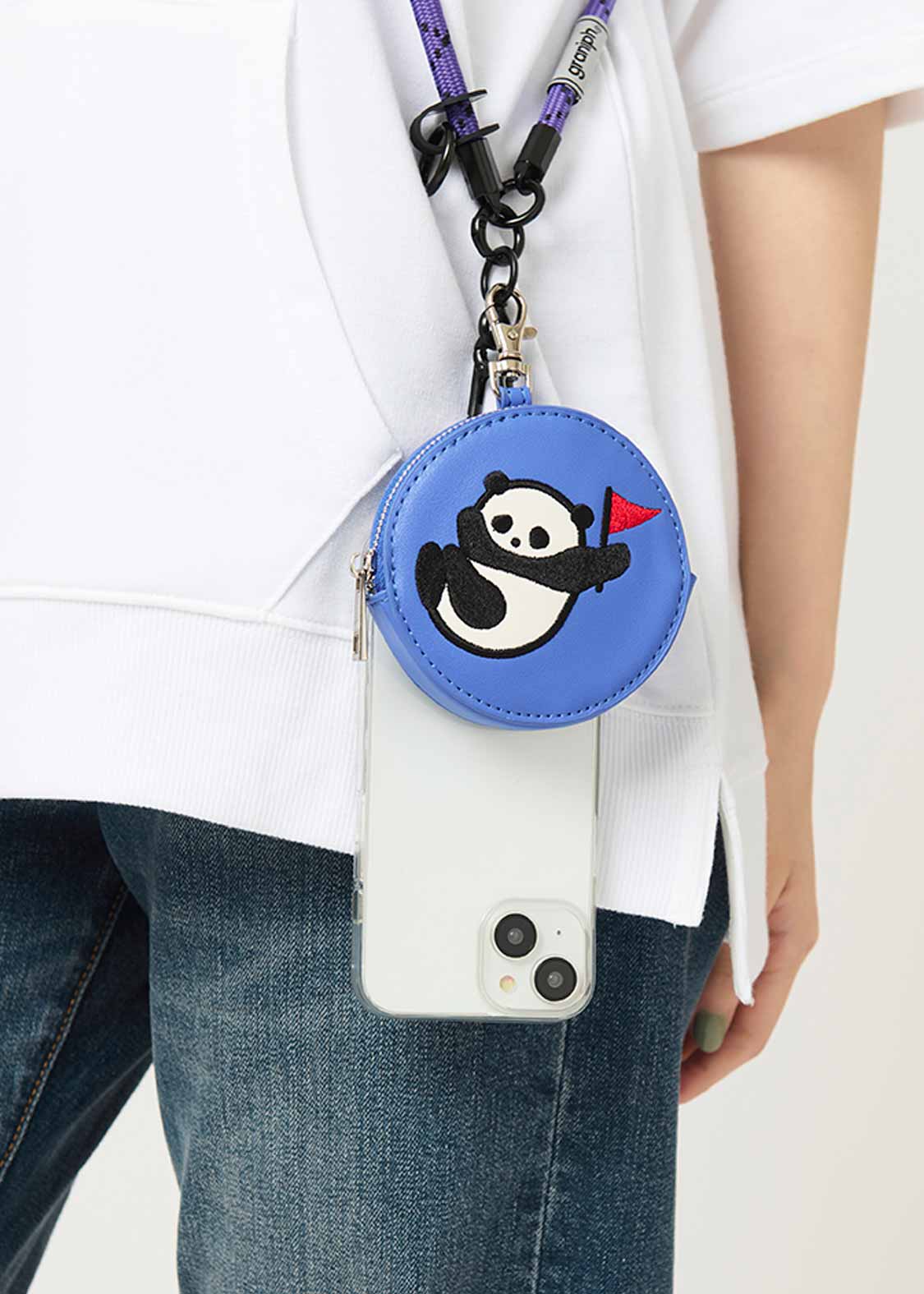 Custom Circle Pouch (Rolling Pandas Symbolic) - Image 7